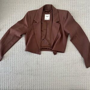 Abercrombie Brown Cropped Blazer